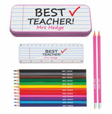 Personalised Tin Set - Best Teacher
