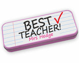 Personalised Tin Set - Best Teacher