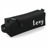 Black Block Style Pencil Case with Pencils