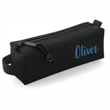 Black Block Style Pencil Case with Pencils