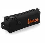 Black Block Style Pencil Case with Pencils