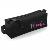 Black Block Style Pencil Case with Pencils