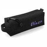 Black Block Style Pencil Case with Pencils