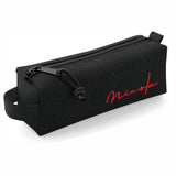 Black Block Style Pencil Case with Pencils