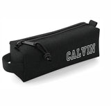 Black Block Style Pencil Case with Pencils
