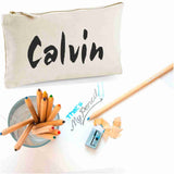 Canvas Pencil Case with 12 Colouring Pencils and 2HB Pencils
