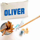 Canvas Pencil Case with 12 Colouring Pencils and 2HB Pencils