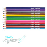 Hexagonal Colouring Pencils Embossed with Name