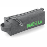 Grey Block Style Pencil Case with Pencils