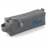 Grey Block Style Pencil Case with Pencils