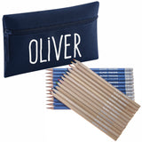 Pencil Case with 12 Colouring Pencils & 12 HB Pencils