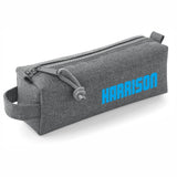 Grey Block Style Pencil Case with Pencils