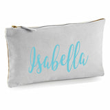 Grey Canvas Pencil Case with 12 Colouring Pencils and 2 HB Pencils
