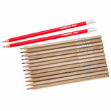 Grey Canvas Pencil Case with 12 Colouring Pencils and 2 HB Pencils