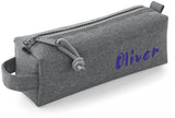 Grey Block Style Pencil Case with Pencils
