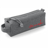 Grey Block Style Pencil Case with Pencils