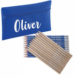 Pencil Case with 12 Colouring Pencils & 12 HB Pencils