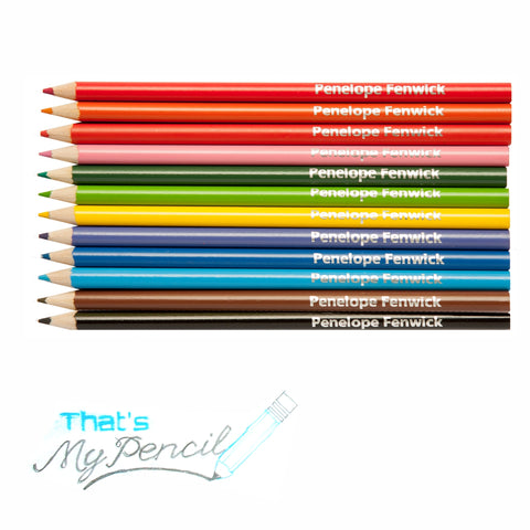 Round Colouring Pencils Printed with Name