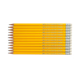 12 Hexagonal HB Pencil Embossed with Name