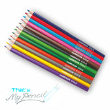 Hexagonal Colouring Pencils Embossed with Name
