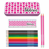 Personalised Tin Set - Heart Design