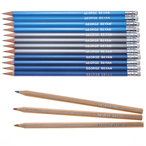 12 Graphite & 3 Rainbow Lead Pencils