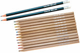 Pink Canvas Pencil Case with 12 Colouring Pencils and 2 HB Pencils