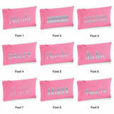 Pink Canvas Pencil Case with 12 Colouring Pencils and 2 HB Pencils