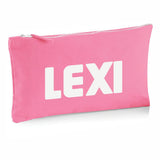 Pink Canvas Pencil Case with 12 Colouring Pencils and 2 HB Pencils
