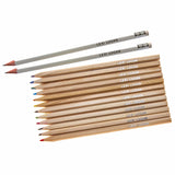 Pink Canvas Pencil Case with 12 Colouring Pencils and 2 HB Pencils