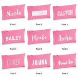 Pink Canvas Pencil Case with 12 Colouring Pencils and 2 HB Pencils