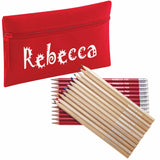 Pencil Case with 12 Colouring Pencils & 12 HB Pencils