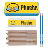 Personalised Tin Set - Smiley Emoji Design