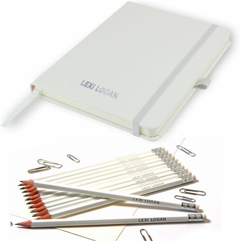Personalised Notebook with 12 Pencils